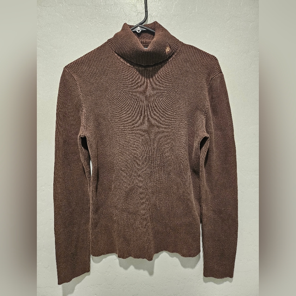 Ralph Lauren Women's Brown Turtleneck Sweater